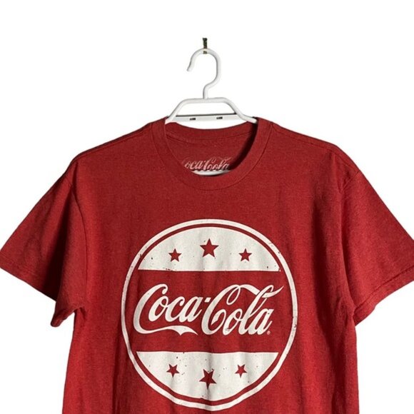 Coca-Cola Graphic Print Short Sleeve Crewneck Retro T-Shirt - Picture 2 of 6